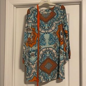 Long sleeve dress with waist tie